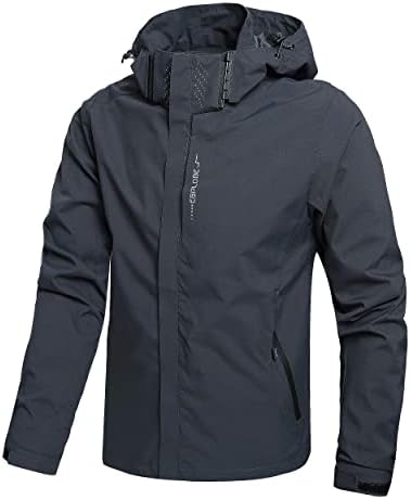 Men's Lightweight Waterproof Rain Jacket,Shell Hooded Outdoor Raincoat Hiking Windbreake jacket by Hikevitang
