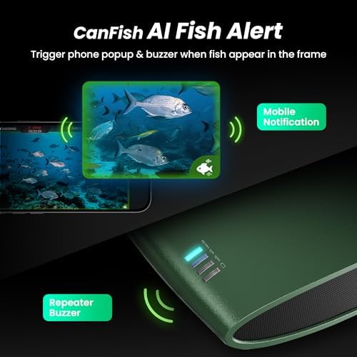 【2026 Upgrade Version】 Canfish CF1 Underwater Fishing Camera,1080P Full HD Portable Video Fish Finder,APP Remote Control Real-time Observation,Fish Coming Reminder Fishing Camera - Image 5
