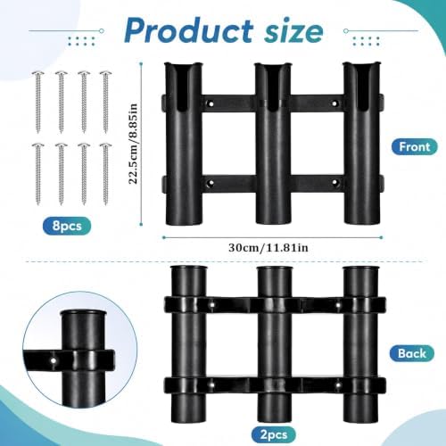 2 Pcs Rod Holders for Fishing Boat with Screws - Image 2