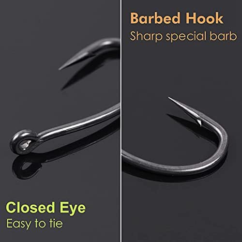 Carp Fishing Hooks Set, 160Pcs Barbed Curved Shank and Wide Gape Carp Hooks, Teflon Coarse Fishing Hooks Comes in Multiple Section Tackle Storage Box-Hook Size2, 4, 6, 8 - Image 3