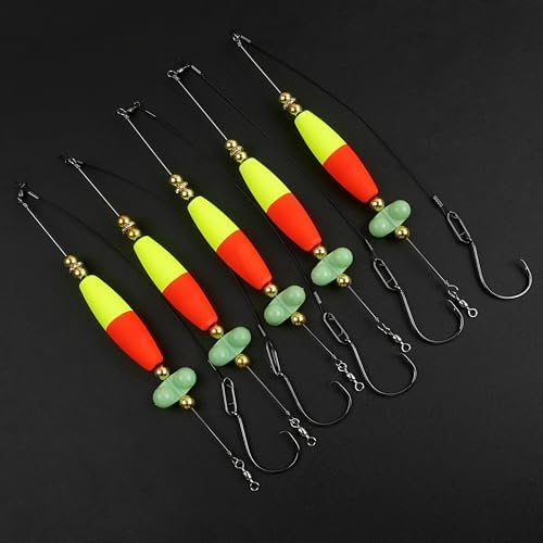 Catfish Rigs Catfish Float Rigs, Catfishing Tackle with Rattles Beads Peg Floats Santee Cooper Rigs for Bank Fishing 6/0 8/0 Circle Hooks - Image 6