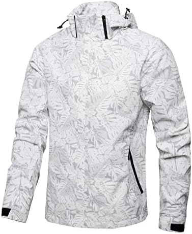 Men's Lightweight Waterproof Rain Jacket,Shell Hooded Outdoor Raincoat Hiking Windbreake jacket by Hikevitang