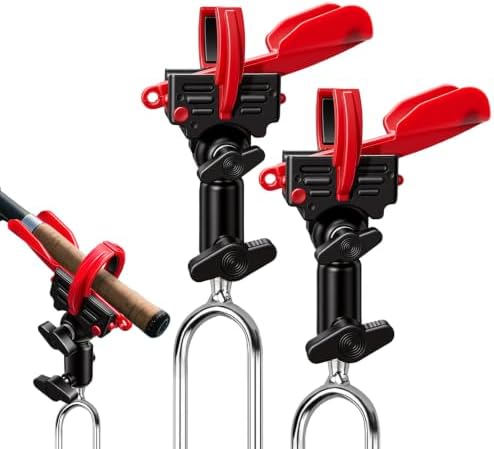 Fishing Rod Holder for Ground 2 Pack,Height Adjustable 22.4-34.3in,360 Degree Adjustable Easy Folder Rod Holder for Ground (Rod Holder -01) by Leeko