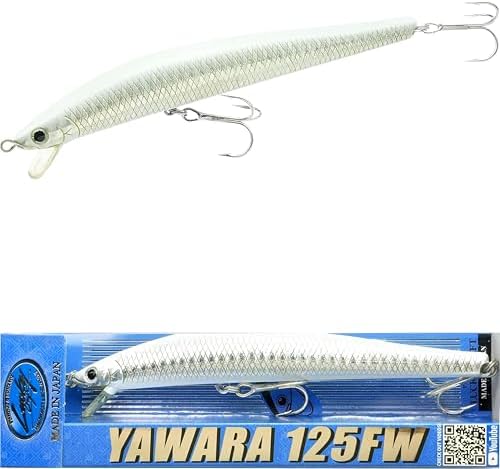 Lucky Craft FlashMinnow 125 YAWARA Saltwater Fishing Lure, Jerkbait for Halibut and Sea Bass, Long Casting Fishing Gear, Slow Sinking 5in 0.7oz, Tackle Box and Fish Accessories by LuckyCraftUSA