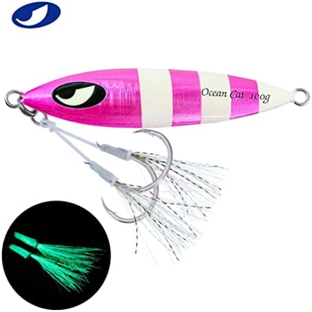 OCEAN CAT Lead Metal Flat Slow Fall Pitch Fishing Jigs Lures Sinking Vertical Jigging Bait with Butterfly Hook for Saltwater Fishing - Image 2