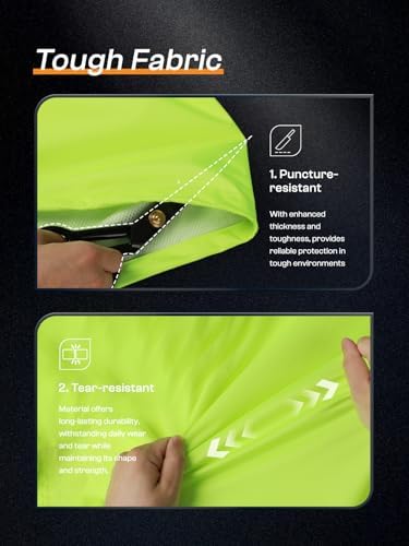 Men's Rain Suit High Visibility Reflective Work Rain Jacket Pants for All Sport Farm Fishing Motorcycle - Image 3