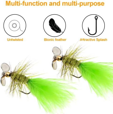 Fly Fishing Poppers Dry Flies Topwater Lures Bass Trout Kit Pro XL - Image 5