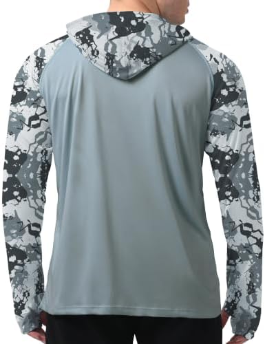 Men's UPF 50+ Sun Protection Hoodie, Long Sleeve Fishing Shirt - Image 3