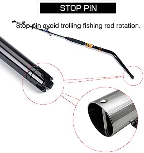 AMYSPORTS Steel Wall Rod Holder Fishing Stainless Mount Rod Holder Marine Side Boat Pole Holders Kayak Saltwater Freshwater - Image 5