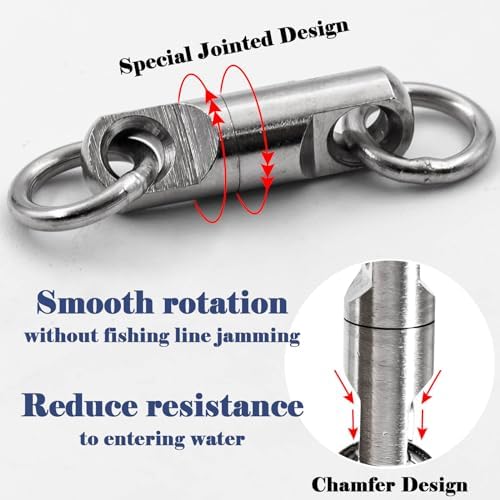 FishTrip Heavy Duty Swivels, 10pcs Big Game Bullet Swivels Saltwater - Image 3