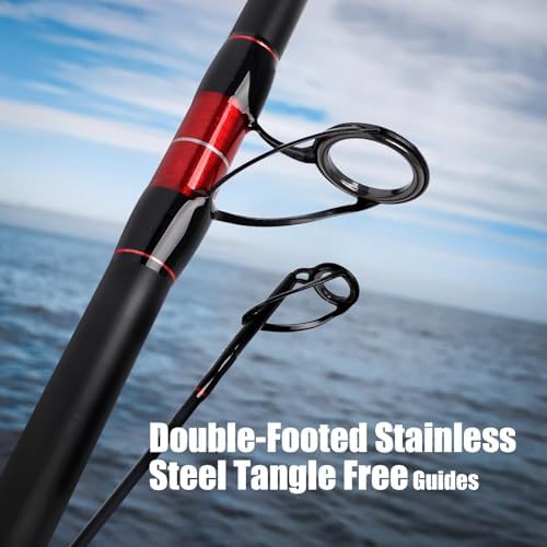 Fiblink Surf Spinning Fishing Rod 2-Piece/3-Piece Carbon Fiber Travel Fishing Rod (9-Feet / 11-Feet & 12-Feet & 15-Feet) - Image 2