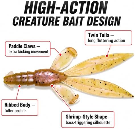 5.5" Creature Bait Soft Plastic Fishing Lures - Image 2