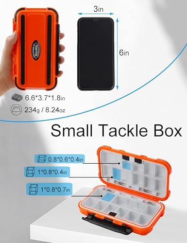 Hlotmeky Small Kayak Mini Tackle Box Waterproof Fishing Lure Box Terminal Storage Fishing Hook Organizer - Image 2