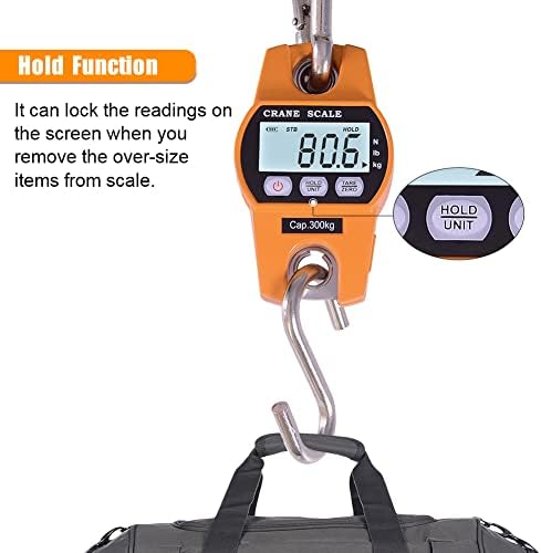 Fuzion Hanging Scale 660LB/300KG, Crane Scale with Snap-Fit Lifting Ring - Image 5