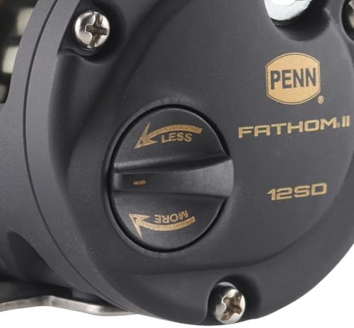 Penn Fathom II Star Drag Conventional Fishing Reel, Black Gold, 25N - Image 4