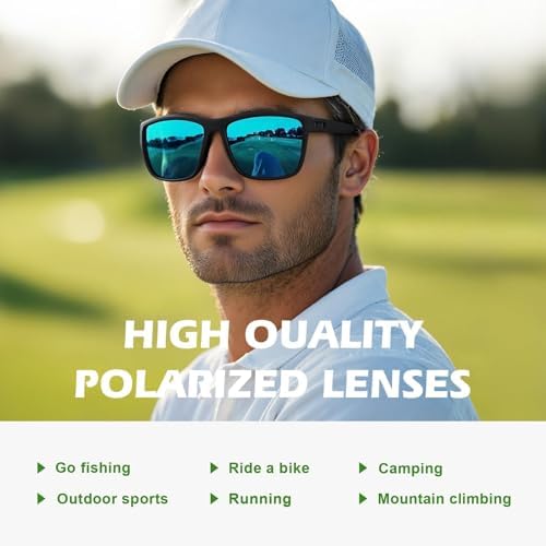 Fanshen Square Polarized Sunglasses for Men, 3 Pack Lightweight UV Protection Sun Glasses for Driving Fishing Golf - Image 3