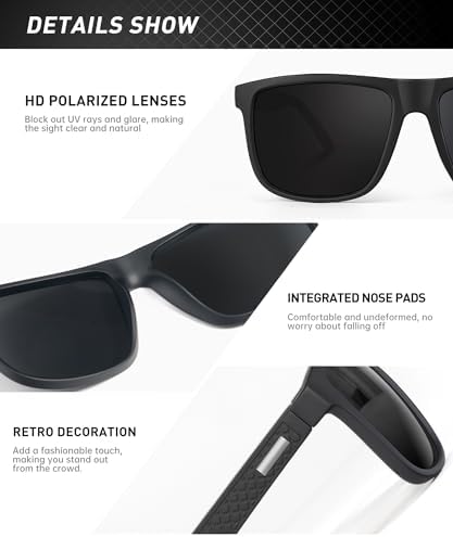 KALIYADI Polarized Sunglasses for Men, Lightweight Sun Glasses with UV Protection for Driving Fishing Golf - Image 5