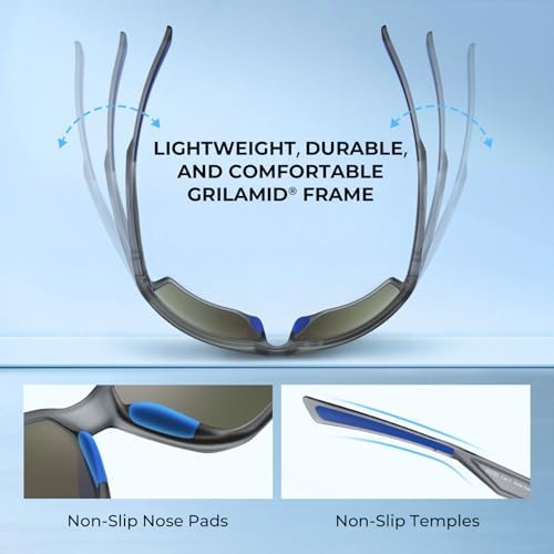 KastKing Osage Polarized Sport Sunglasses for Men and Women, Wrap Design - Image 6