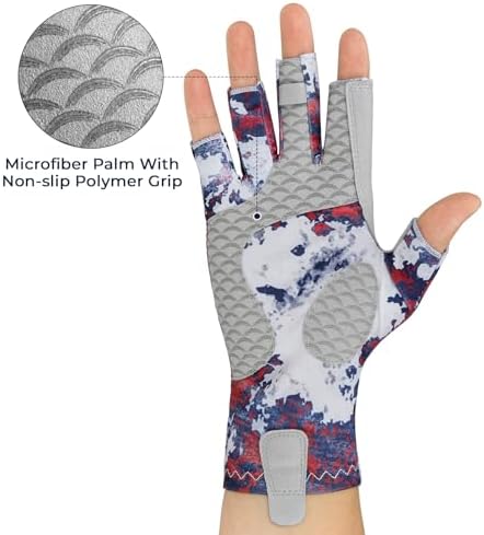 KastKing La Sal UPF50+ Fingerless Fishing Gloves, Men and Women - Image 4