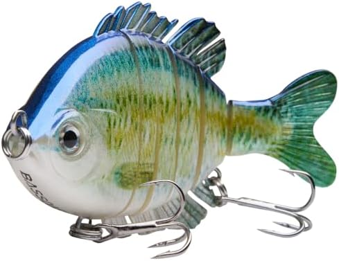 BASSDASH SwimPanfish Multi Jointed Bluegill Bass Fishing Lure Swimbaits by Bassdash