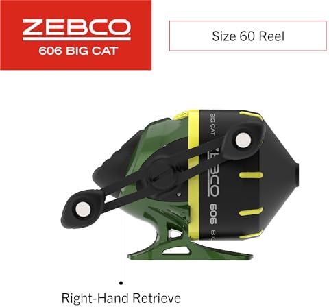 Zebco 606 Big Cat Spincast Reel and Fishing Rod Combo, 7-Foot 2-Piece Telescopic Rod, Medium-Heavy Power, Size 60 Reel, 11-Piece Eagle Claw Tackle Kit - Image 3
