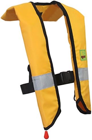 Top Safety Adult Life Jacket with Whistle - Manual Version Inflatable Lifejacket Life Vest Preserver PFD for Boating Fishing Sailing Kayaking Surfing Paddling Swimming - Adjustable Life Saving Vest - Image 3
