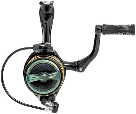 Lew’s Wally Marshall Signature Series Spinning Fishing Reel, 5+1 Bearings, Graphite Frame and Rotor, Interchangeable Retrieve, Green/Gold - Image 4