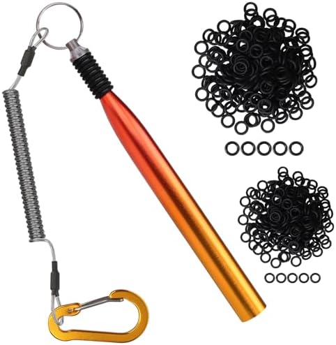 TRUSCEND Gradient Fishing Wacky Rig Tool with Silicone O Rings 210Pcs for 3"-4" and 5"-7" Fishing Worm Lures, Ultra-Smooth Downriggers Tube for Easy Installation and Great Protection of Stick Bait by TRUSCEND