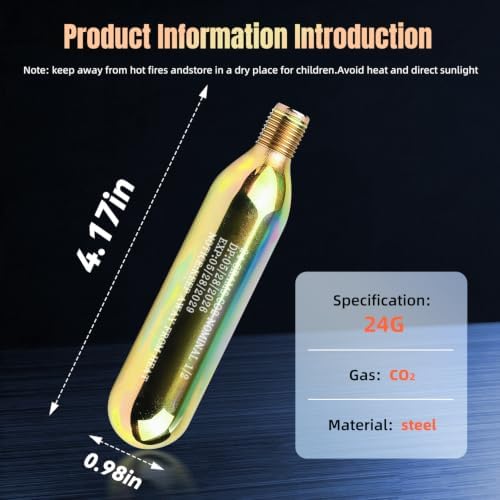 2Pack 24G Co2 Cartridge Cylinder for Life Vest, Accessory for C02 PFD Rearming Kit, for Auto/Manual Inflating Life Jacket, for Adult, Used for Fishing, Surfing, Sea/Ocean Activities - Image 5