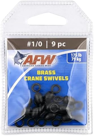 AFW Brass Crane Fishing Swivels Heavy Duty Barrel Tackle by AFWFishingBrands