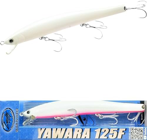 Lucky Craft FlashMinnow 125 YAWARA Saltwater Fishing Lure, Jerkbait for Halibut and Sea Bass, Long Casting Fishing Gear, Slow Sinking 5in 0.7oz, Tackle Box and Fish Accessories by LuckyCraftUSA