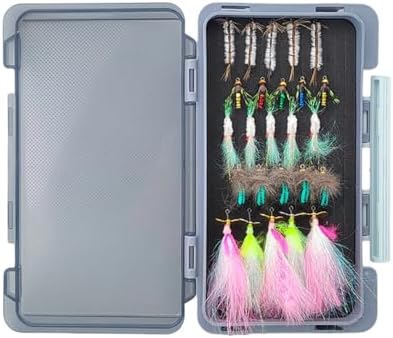 20Pcs Fly Fishing Flies, Assorted Dry Wet Nymphs Lures for Trout Bass by Unknown