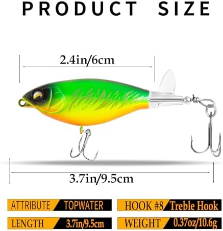 5Pcs Topwater Propeller Fishing Lures with Box - Image 3
