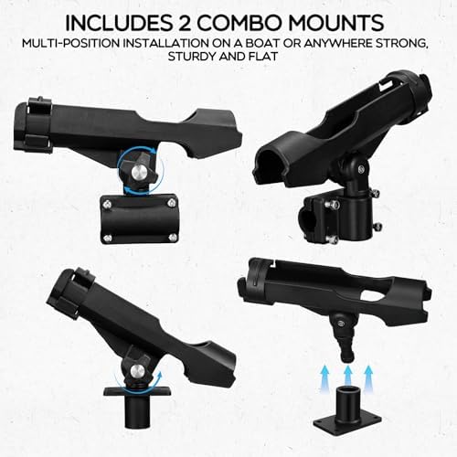 Liliful 4 Pcs Fishing Rod Holder for Boat - Image 5