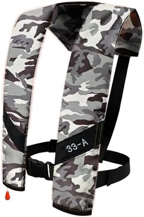 Automatic Inflatable Life Jacket|Life Vest for Adults|PFD Low Profile|Supports up to 330 lbs by morinokawau