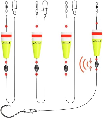 Dovesun Popping Cork Float Rig Weighted Fishing Bobbers Floats Fishing Corks Popping Corks for Saltwater Freshwater Fishing Tackle with 3 Size by Dovesun