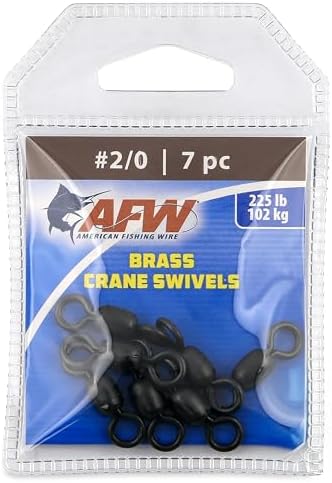 AFW Brass Crane Fishing Swivels Heavy Duty Barrel Tackle by AFWFishingBrands