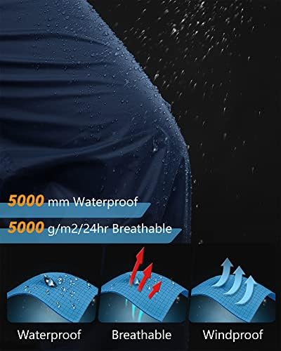 33,000ft Men's Rain Pants, Waterproof Rain Over Pants, Windproof Pants - Image 3