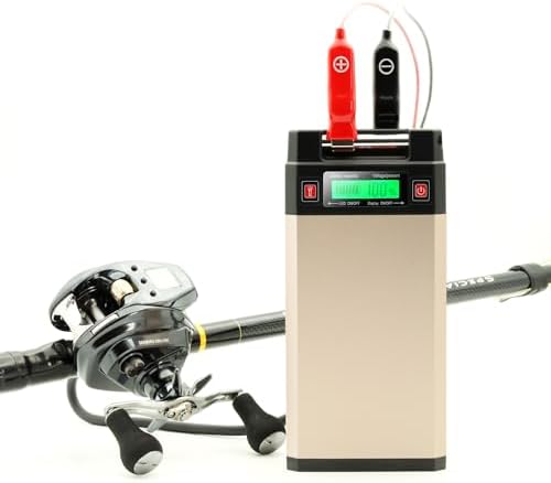 Electric Reel Battery. 14.8V 20Ah Large Capacity. Built-in chip. High Safety Performance. It is Your Best Companion to Start Fishing. Compatible with Daiwa&Shimano Electric reels. (Gold) by Unknown