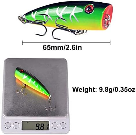 Popper Fishing Lures Topwater Hard Baits Swimbait with Treble Hook - Image 3