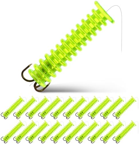 Soulchen Dip Bait Worms for Catfish Soft Swimming Lures for Catfish with Trident Hook Plastic Swim Baits Freshwater/Saltwater Plastic Swimming Lures by Soulchen