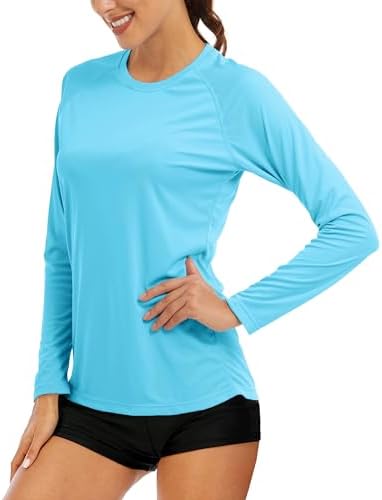 MAGCOMSEN Women's Long Sleeve Shirts UPF 50+ Sun Protection Shirts for Hiking Fishing Workout Rash Guard by MAGCOMSEN