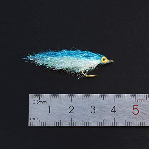 Tigofly 10pcs Ice Dub UV Polar Fry Salmon Minnow Fly Fishing Flies, Size 8 - Image 4