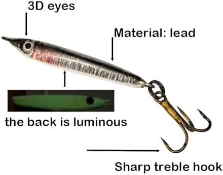 Ice Fishing Jigs Jig Head Fishing Bait Kit Winter Drop Water Metal Jig for Crappie, Panfish, Walleye, Bluegills and Other Species - Image 3