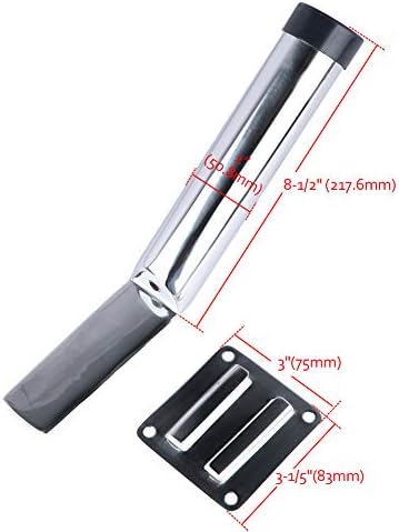 Deck Mount Fishing Rod Holder, Marine Grade Stainless Steel Adjustable Fishing Rod Holders, Support for Marine Boat Yacht - Image 2