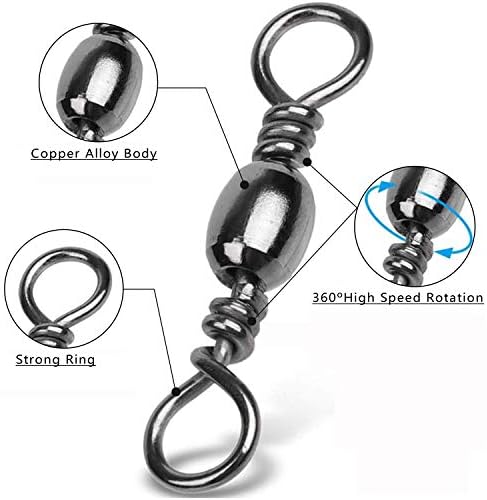 Shaddock Fishing 300pcs Barrel Swivels Fishing Tackles Saltwater Freshwater - Image 2