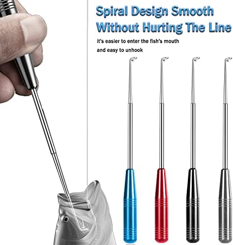 Fish Hook Remover Tool, Fishing Hook Quick Removal Descending Device, Fishing Gear Security Equipment Kits, Hook Extractor Accessories Detacher Tools with 4PCS Storage Tube - Image 3