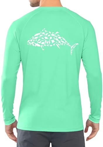 Men's Fishing Shirt Long Sleeve, UPF50+ UV Protection Sun Shirts, Quick Dry Graphic T Shirt for Running Hiking - Image 3