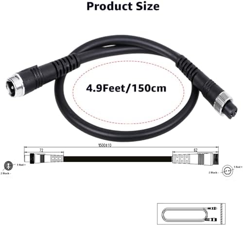 4.9Feet Electric Reel Power Cord – Compatible with Daiwa, Seaborg, Leobritz,Tanacom, BeastMaster, Shimano Fishing Reel Super Air Cord(1Pcs) - Image 2