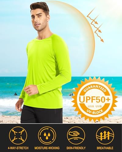 MAGCOMSEN Men's Long Sleeve Shirts UPF 50+ UV Sun Protection Athletic Shirts for Hiking Running Workout Rash Guard - Image 2